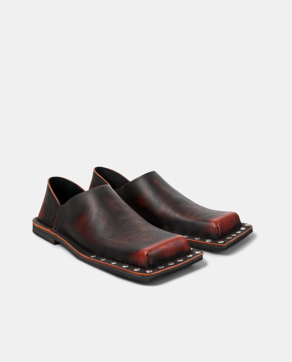 Mocassins Unissexo de Pele Menosmal Preto / Vermelho-4