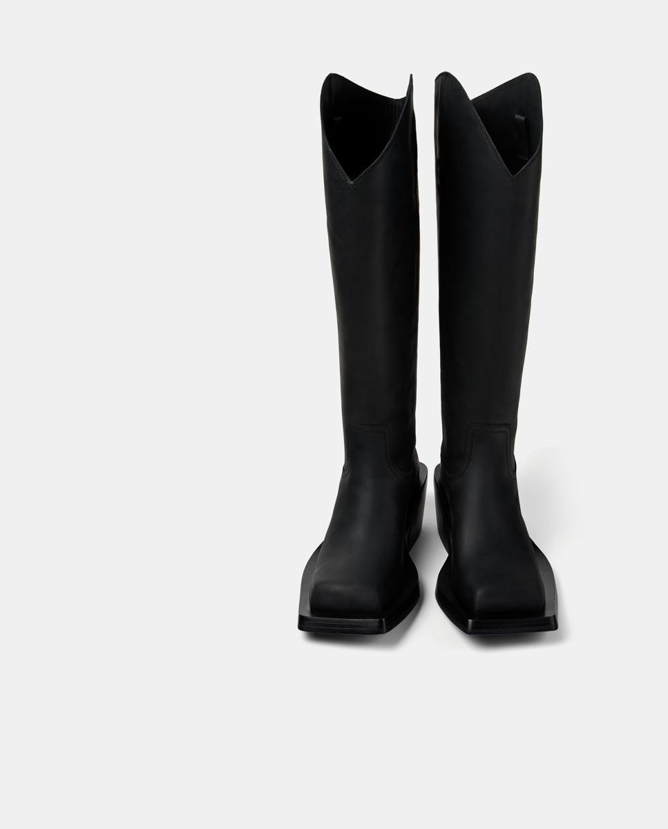 Botas Cowboy de Pele Quetal Preto-2