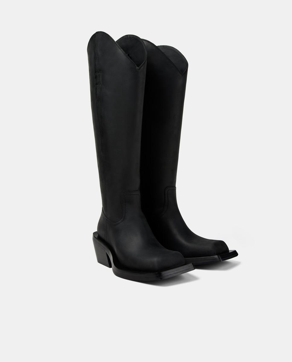 Botas Cowboy de Pele Quetal Preto-4