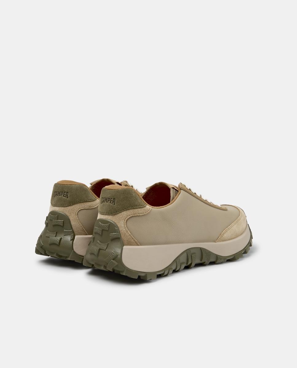 Sapatilhas de Pele Drift Trail com Atacadores Bege-3