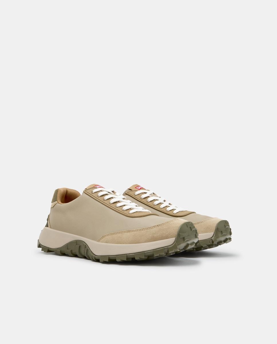 Sapatilhas de Pele Drift Trail com Atacadores Bege-5