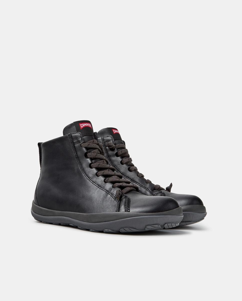 Sapatilhas de Pele Peu Pista Gm com Atacadores Preto-5