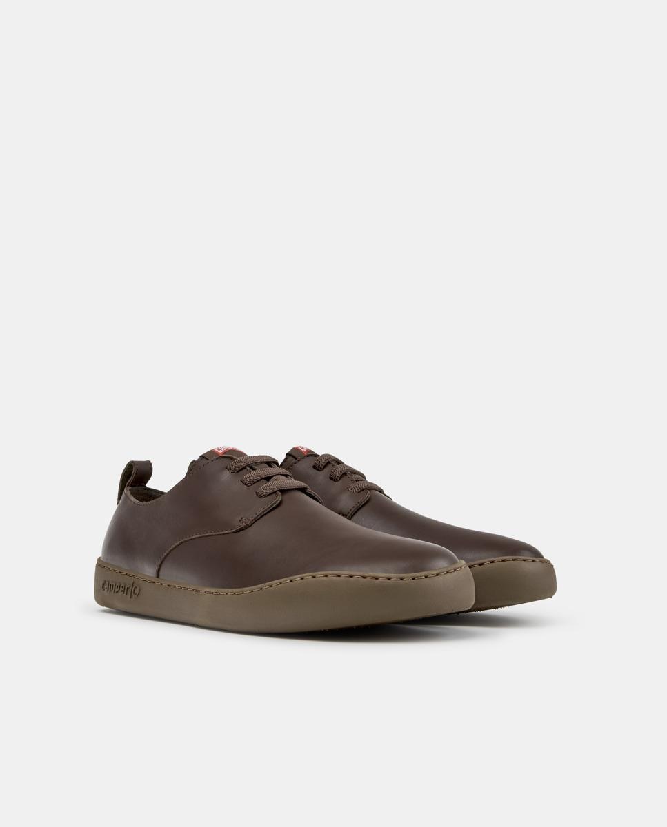 Sapatos de Atacadores Peu Touring de Pele Castanho-5