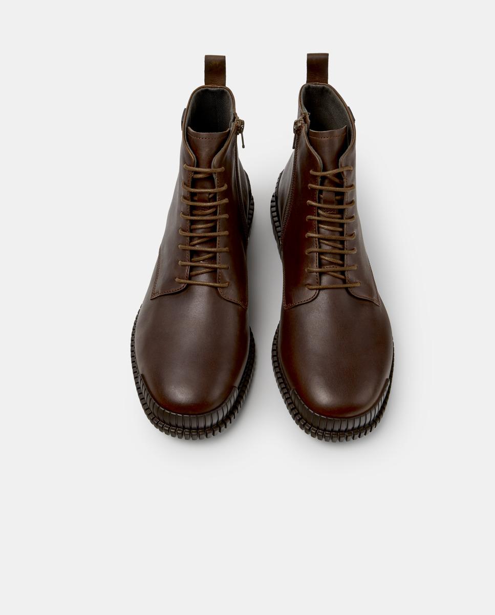 Botins de Pele Pix Castanho-2