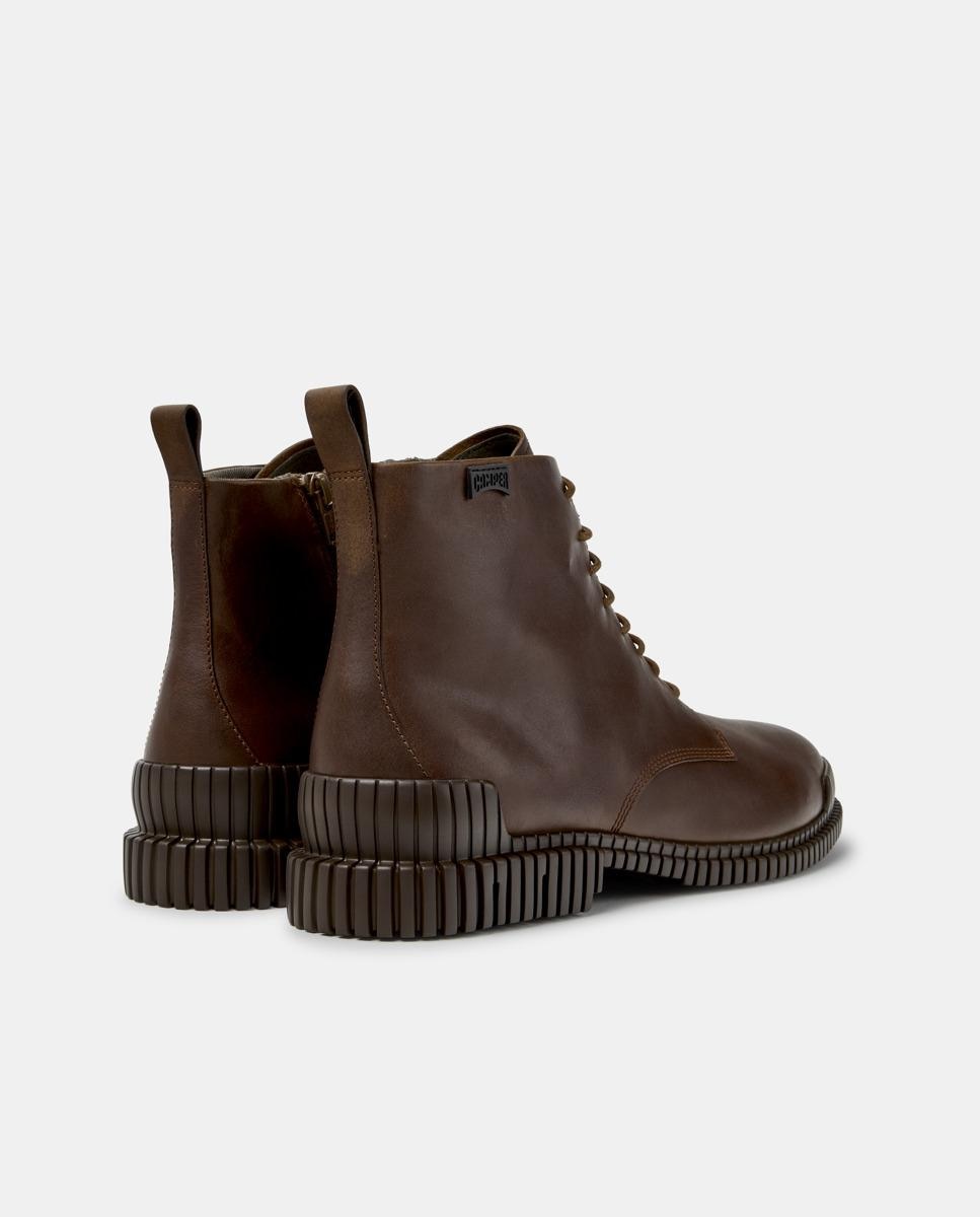 Botins de Pele Pix Castanho-3