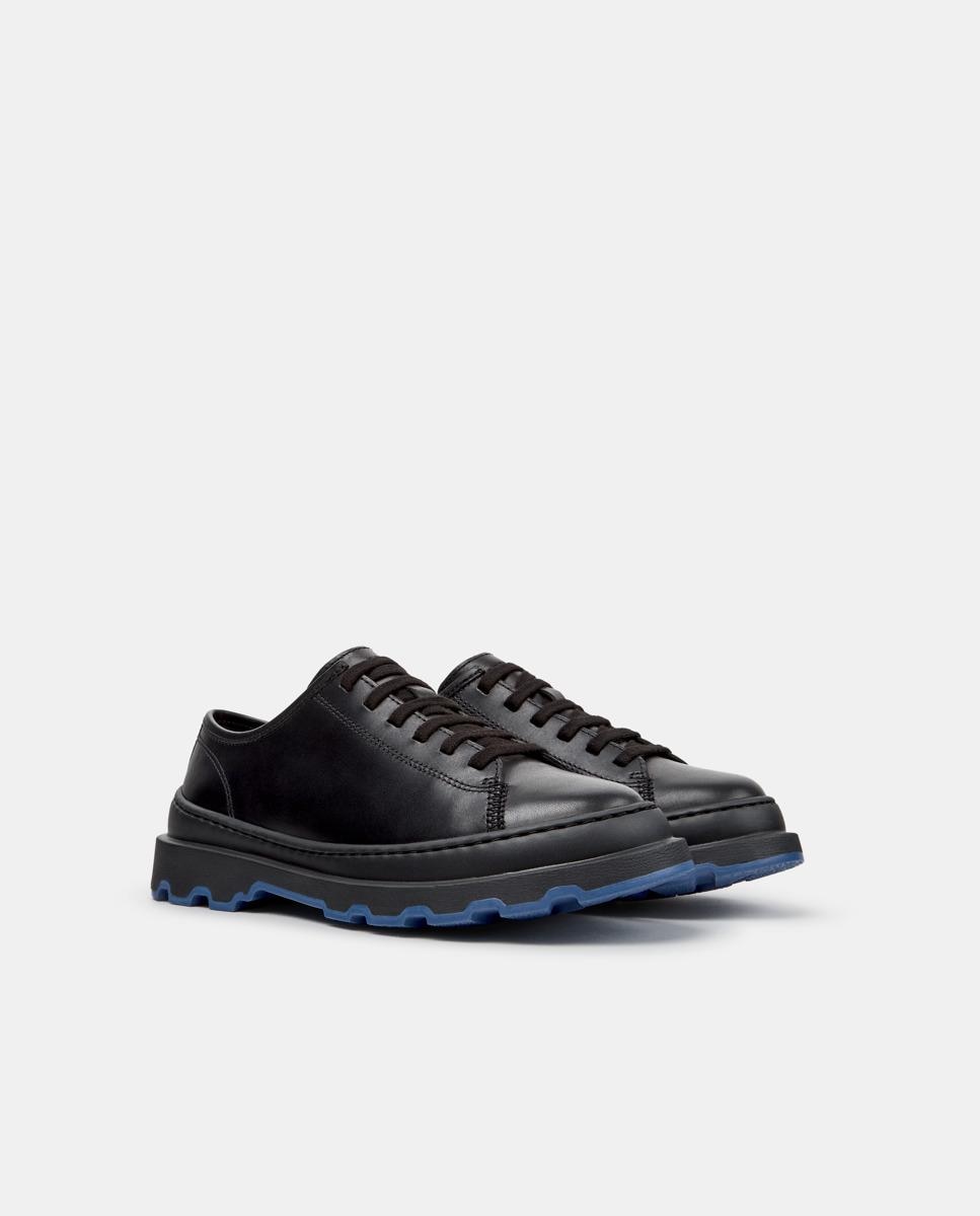 Sapatos de Cordões em Pele Brutus+ Preto-5