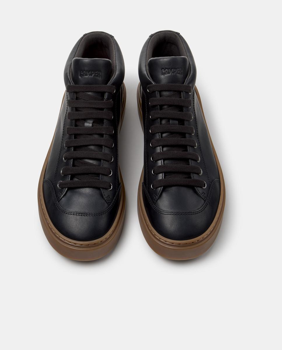 Sapatilhas Altas de Pele Peu Touring Preto-3