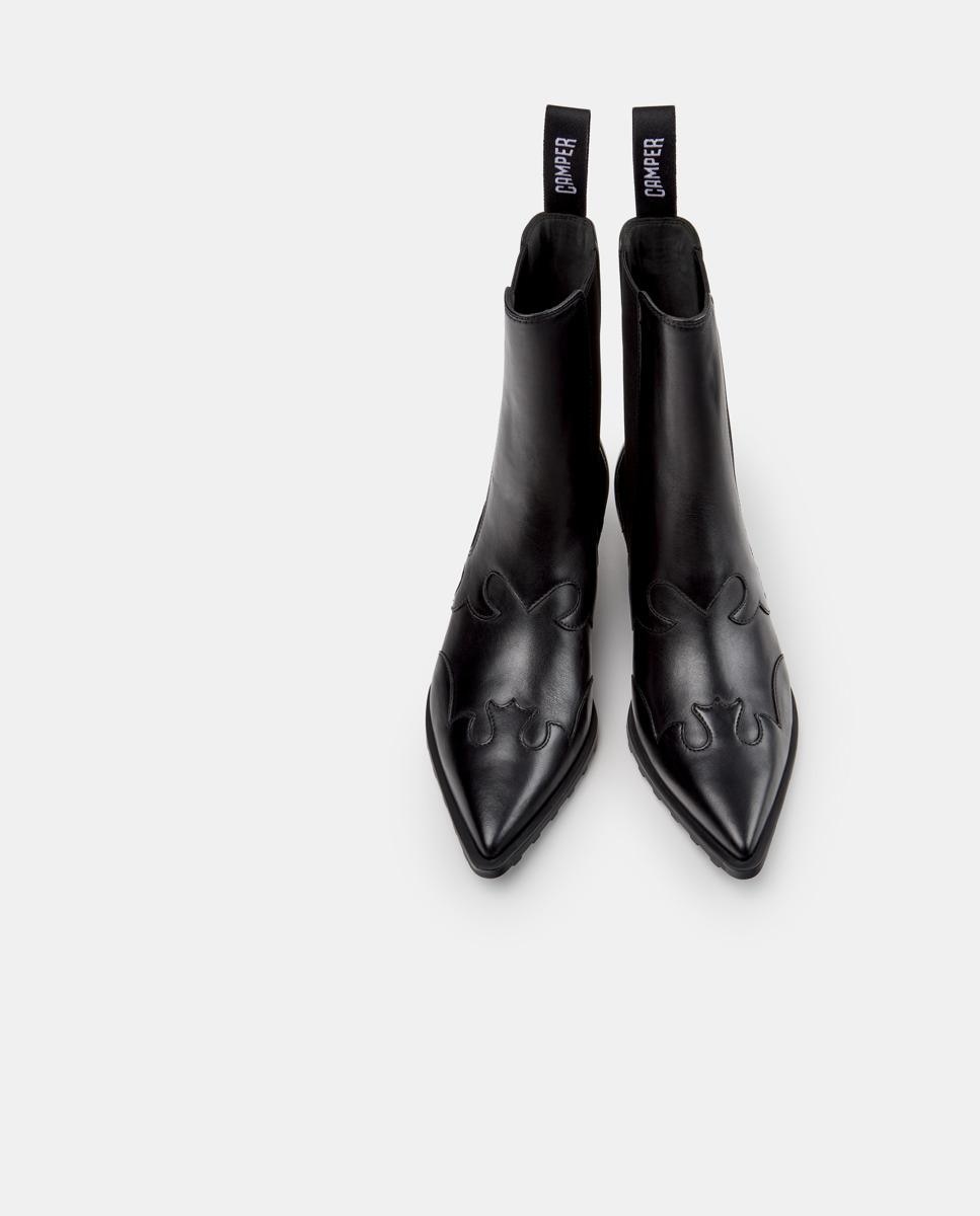 Botas Cowboy Anita de Pele Preto-2