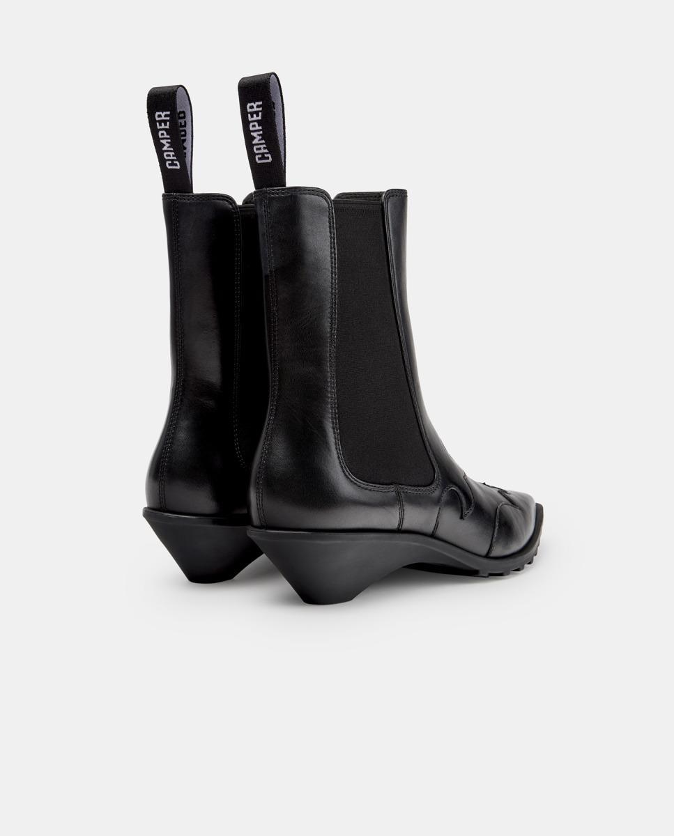 Botas Cowboy Anita de Pele Preto-3