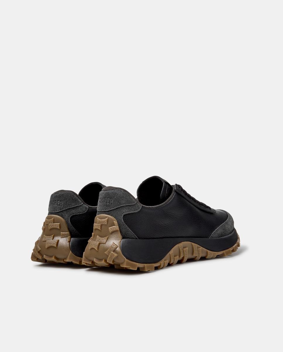 Sapatilhas Retro Drift Trail de Pele Preto-3