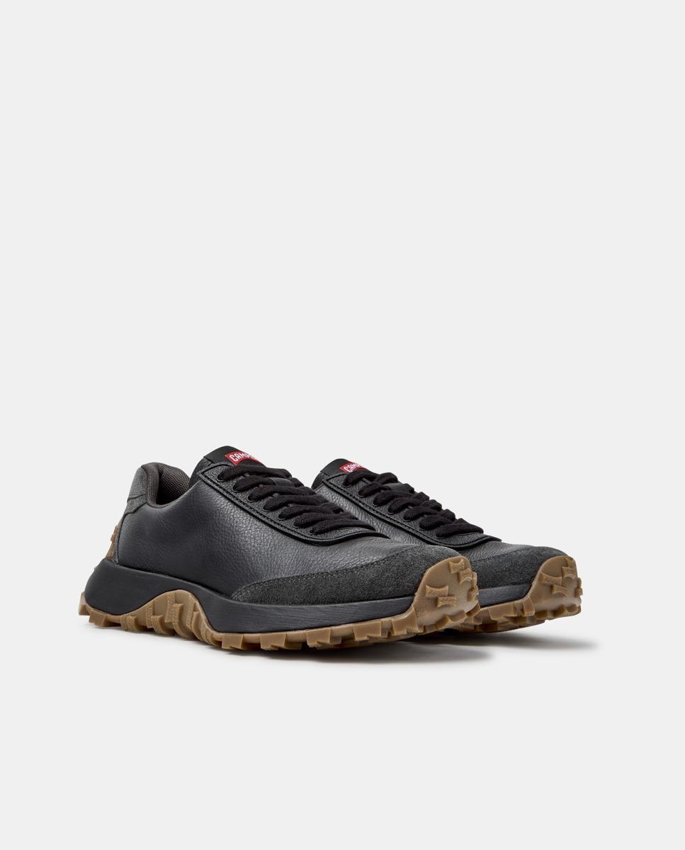 Sapatilhas Retro Drift Trail de Pele Preto-5