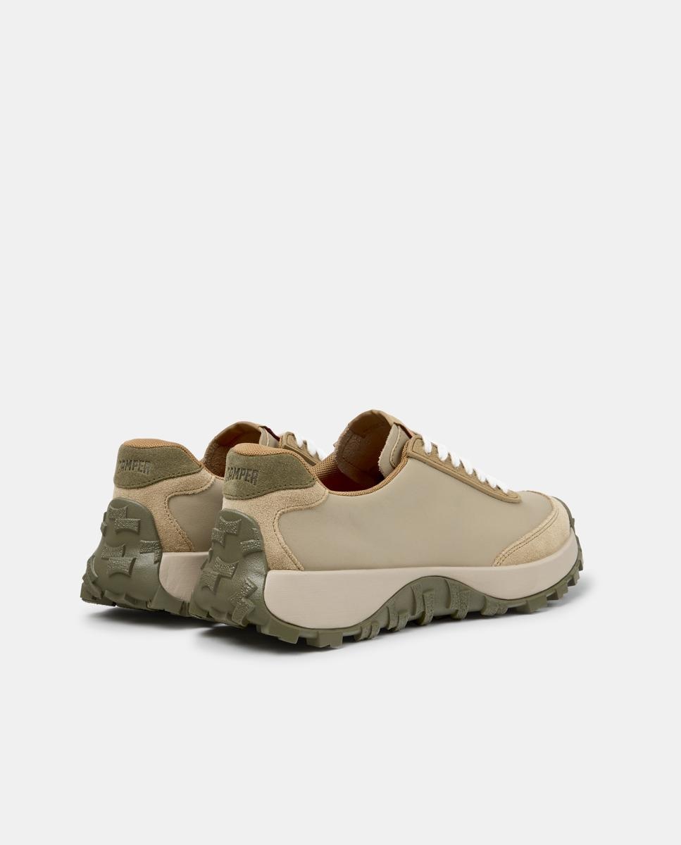 Sapatilhas Retro Drift Trail de Pele Bege-3