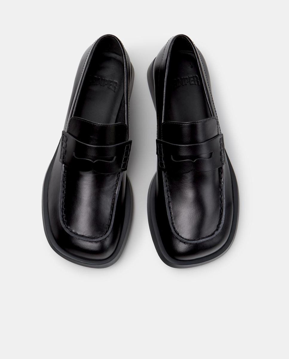 Mocassins de Pele Donna Preto-2