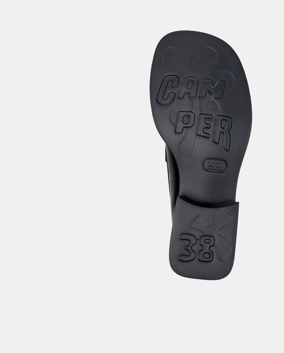 Mocassins de Pele Donna Preto-4