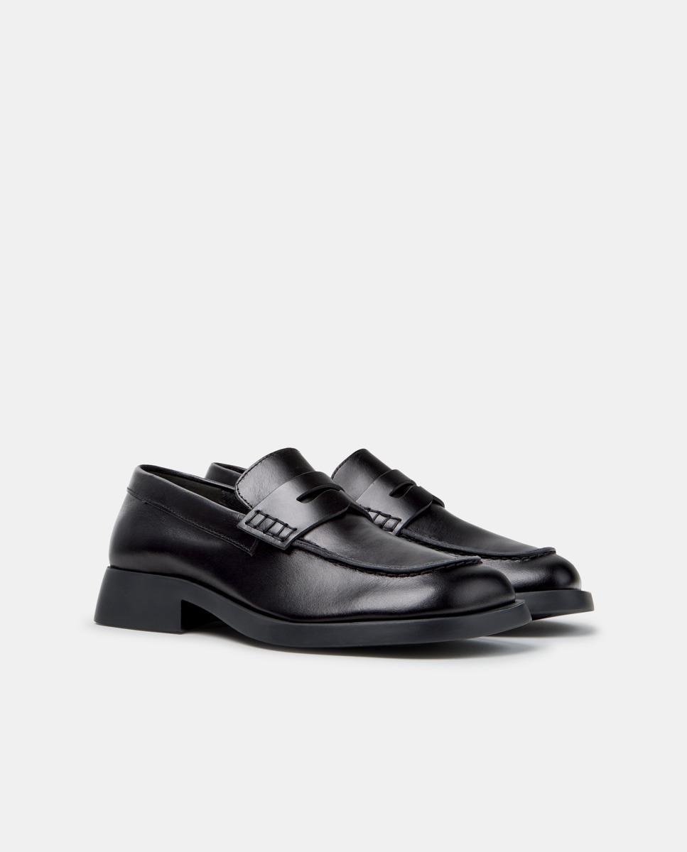 Mocassins de Pele Donna Preto-5