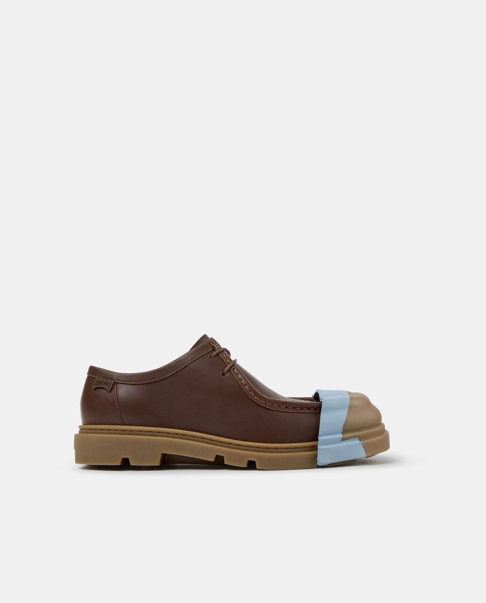Mocassins Rasos Junction em Pele Castanho-1