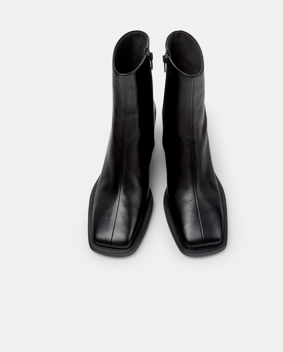 Botins Louise de Pele com Cunha Preto-2
