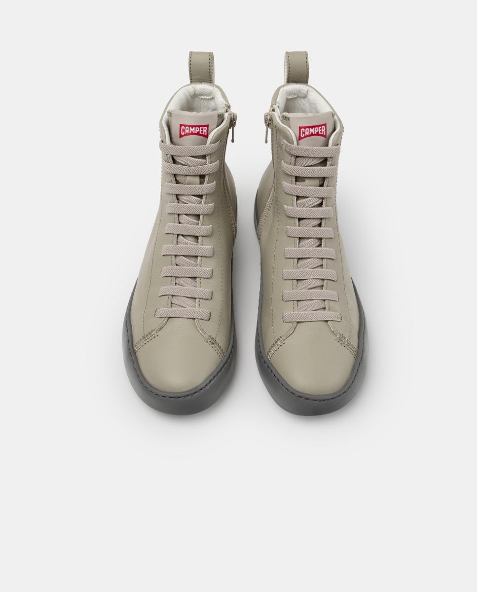 Botins Peu Touring de Pele Bege-2