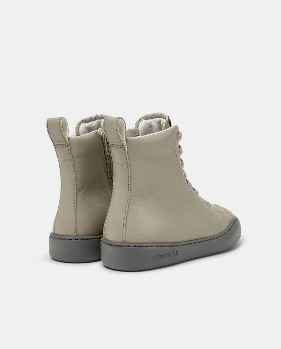 Botins Peu Touring de Pele Bege-3