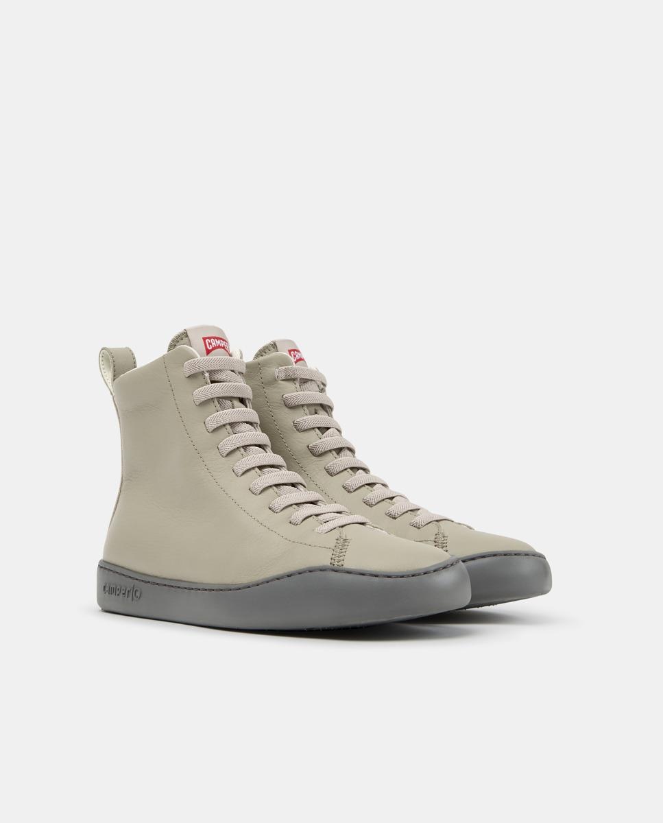 Botins Peu Touring de Pele Bege-5