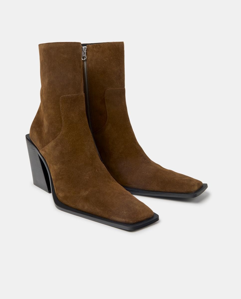 Botins Estilo Cowboy Escandalo de Pele Castanho-2