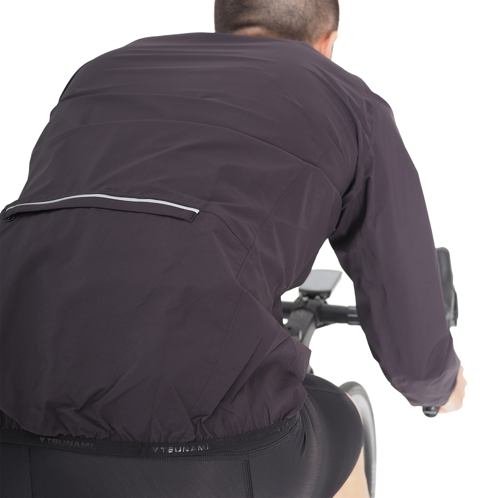 Impermeável de Ciclismo Pandera de Tsunami Preto-5