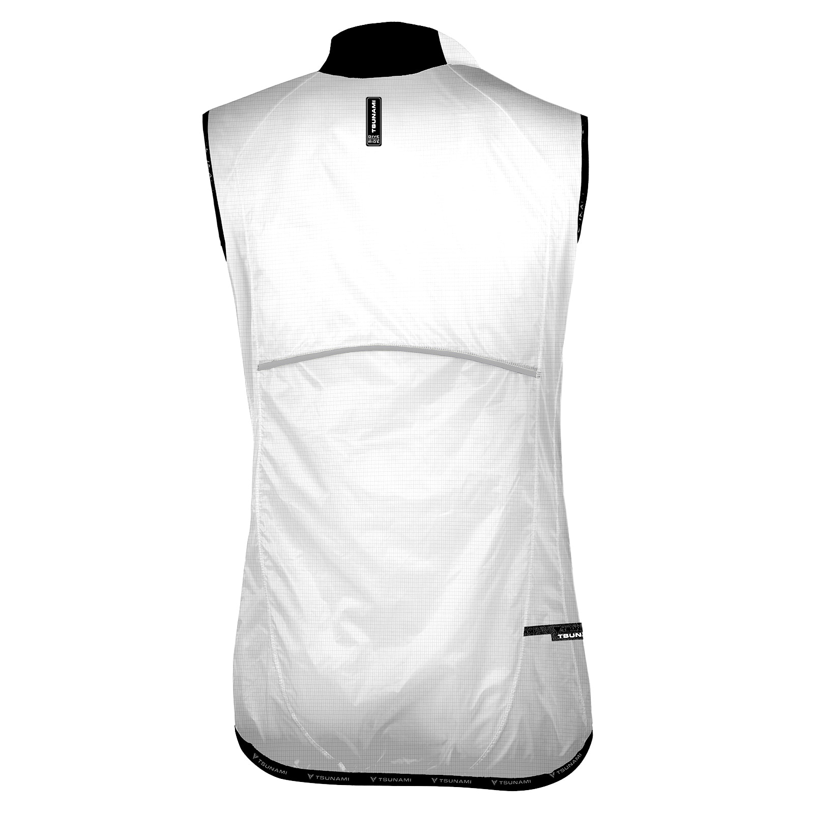 Colete Corta-Ventos de Ciclismo Angello Tsunami Branco-2