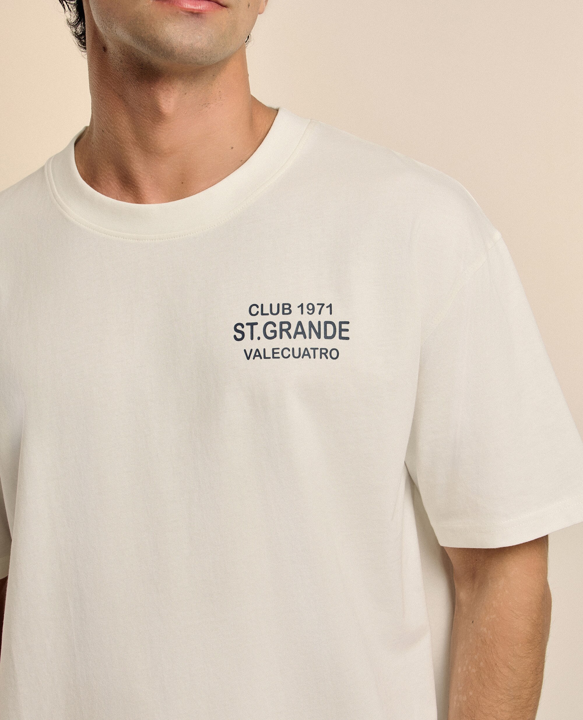 T-shirt de Manga Curta Estampada Branco-3