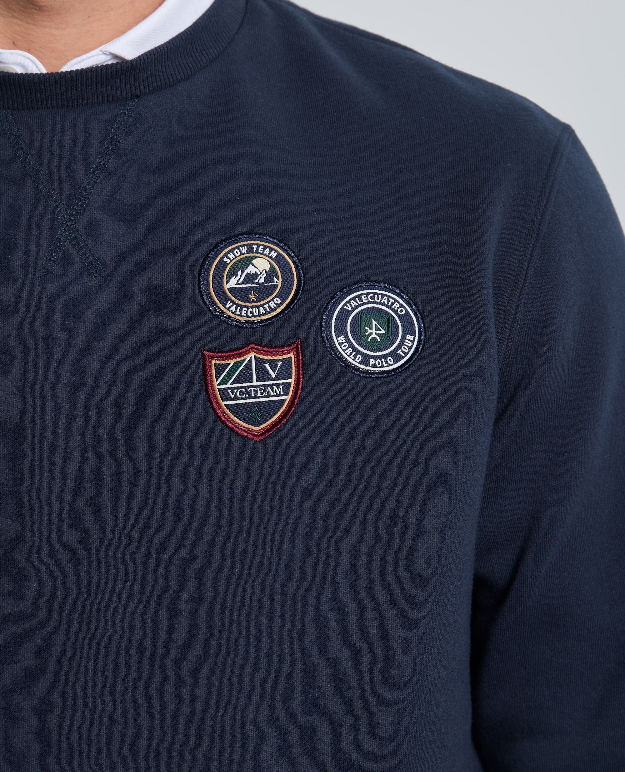 Sweatshirt com Gola Redonda Azul-marinho-6
