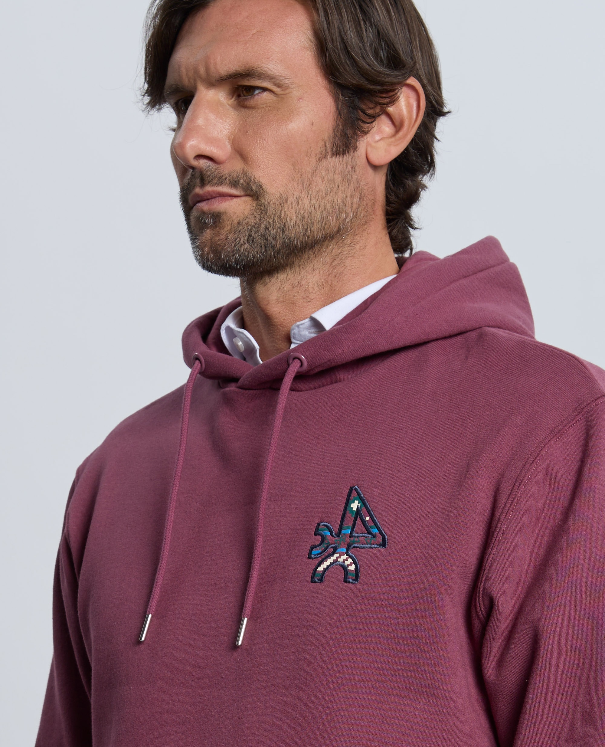 Sweatshirt com Capuz Bordeaux-3