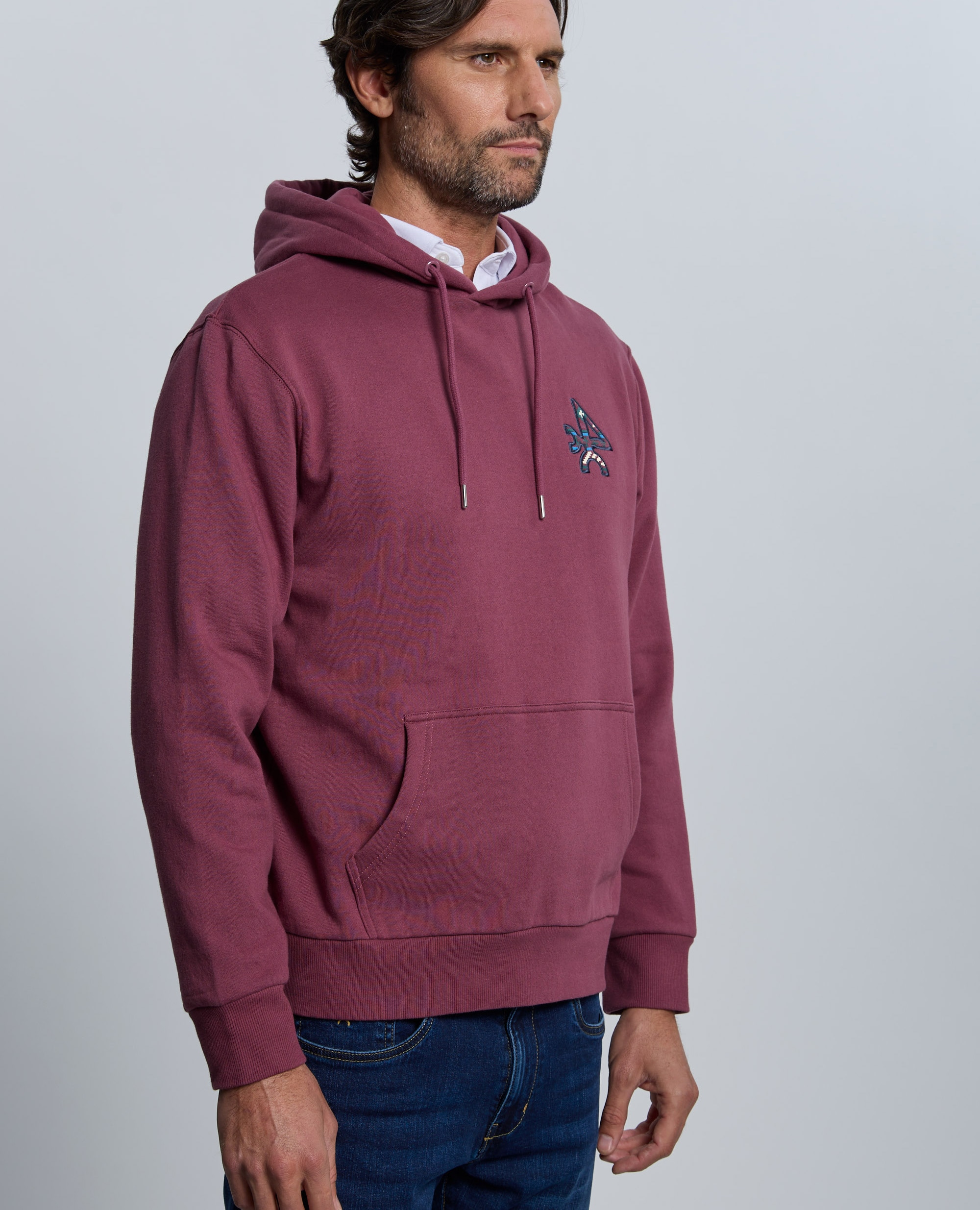 Sweatshirt com Capuz Bordeaux-5