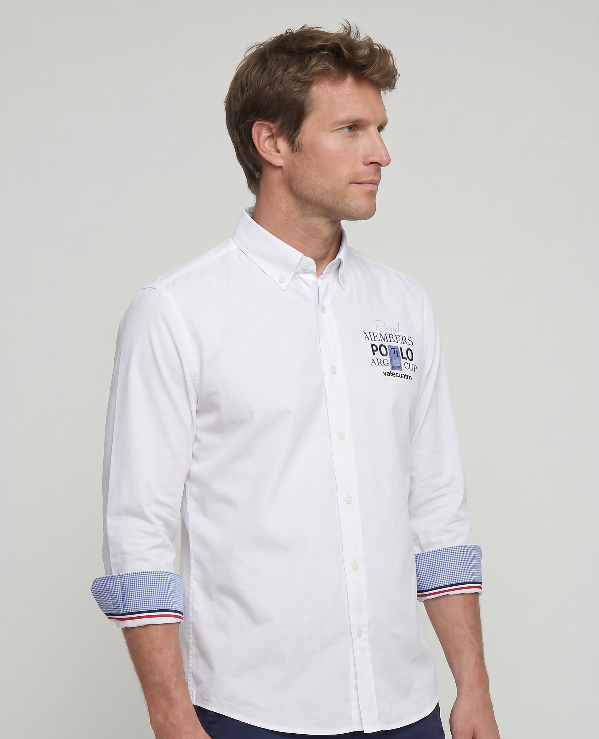 Camisa Popelina Corte Classic Multiestampado Branco-5