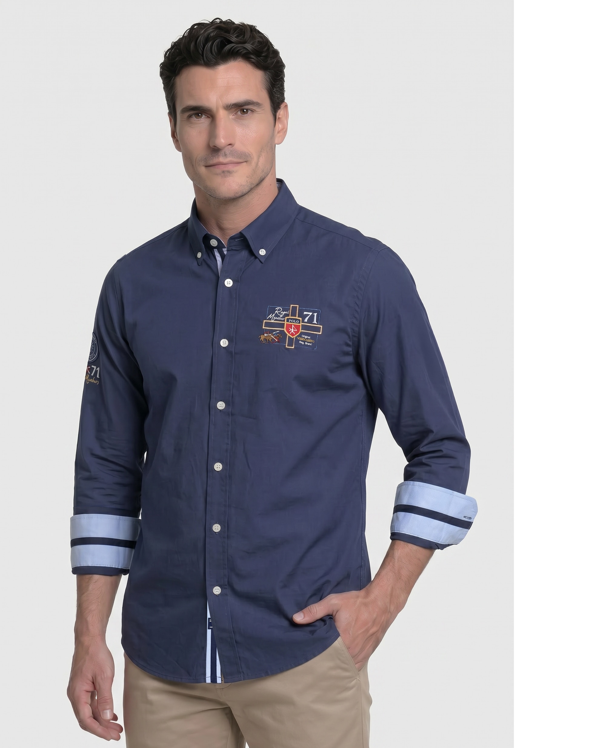 Imagem 0 de Camisa Popelina Corte Classic Multiestampado