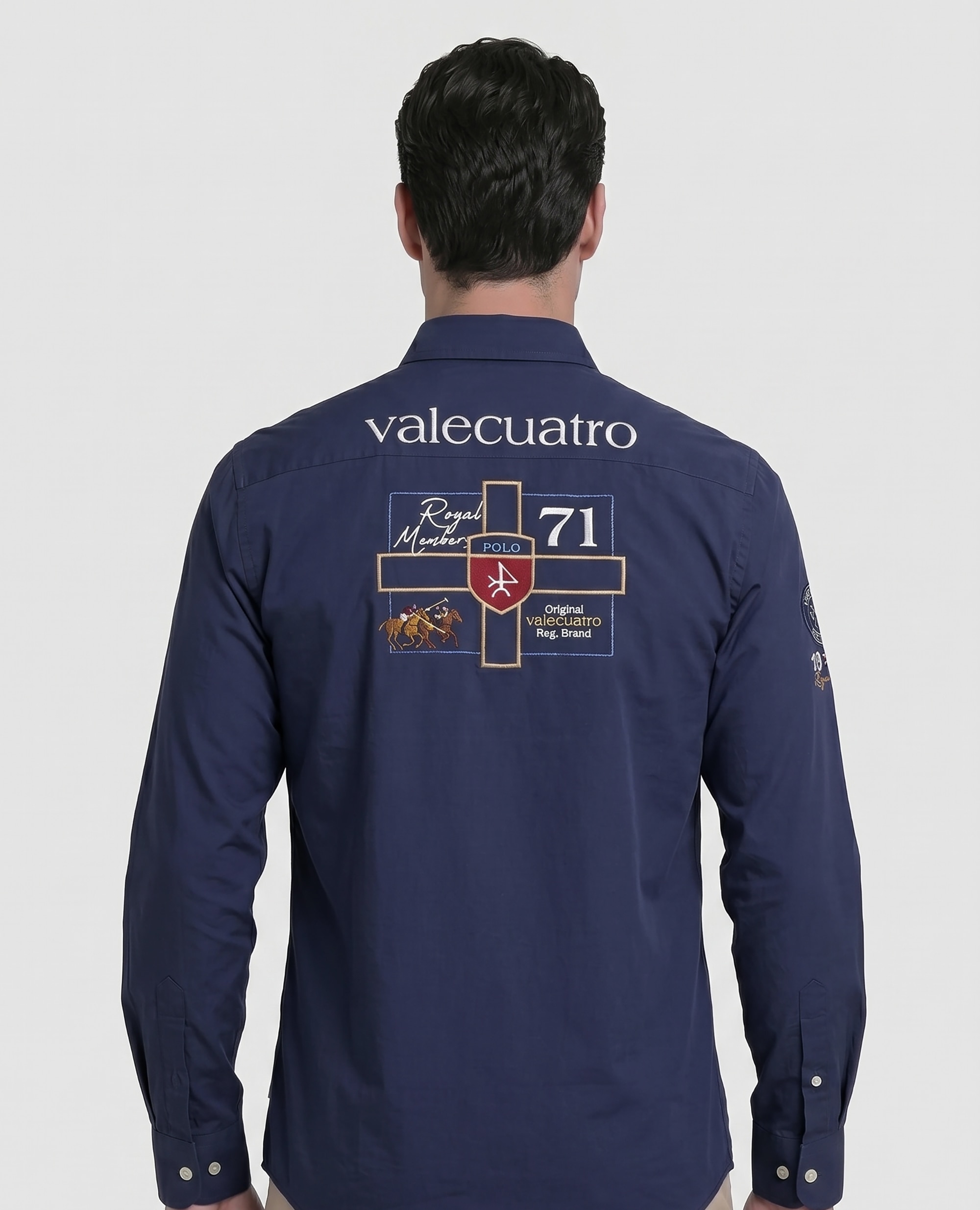 Camisa Popelina Corte Classic Multiestampado Azul-marinho-2