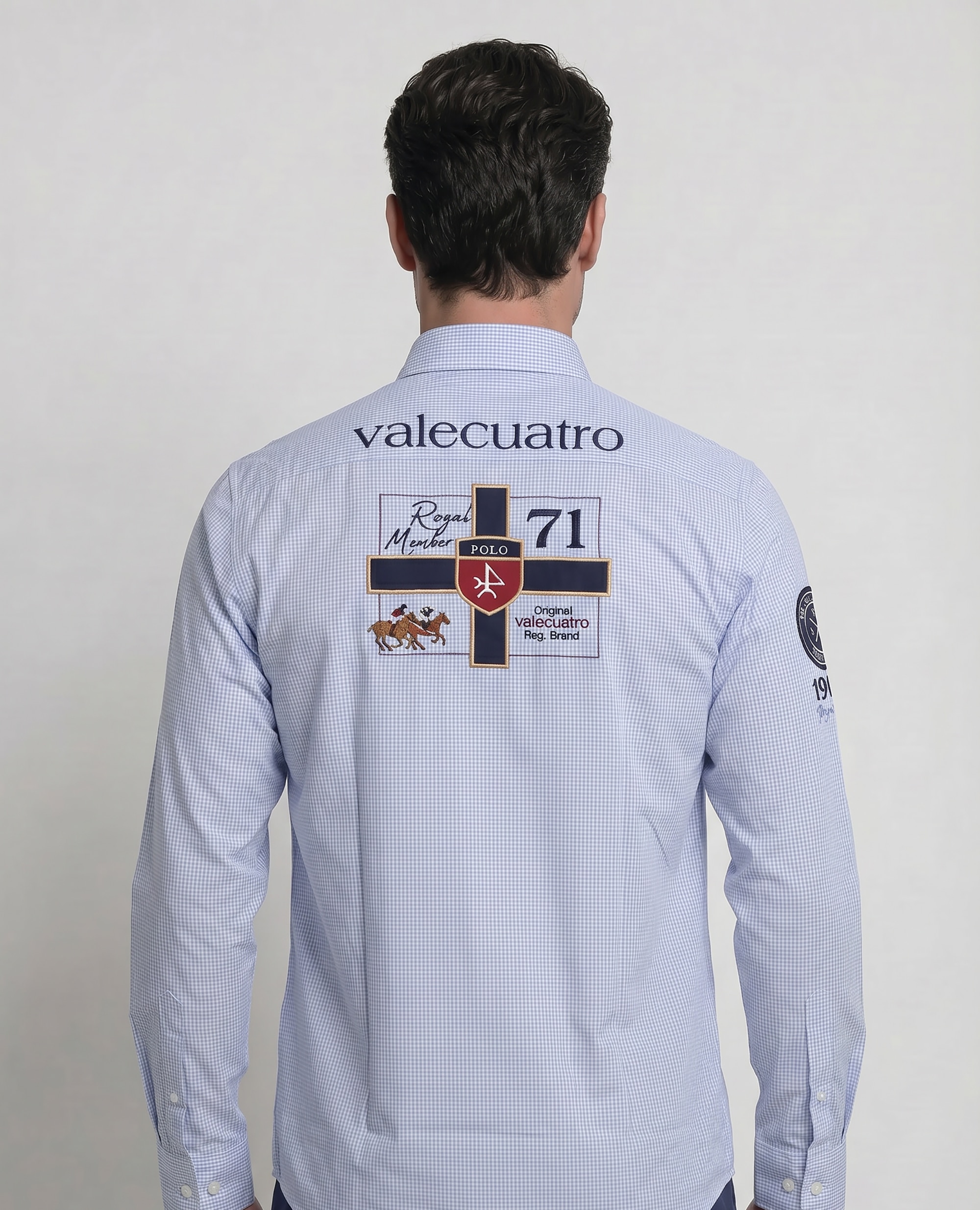 Camisa Popelina Corte Classic Multiestampado Azul-celeste-2