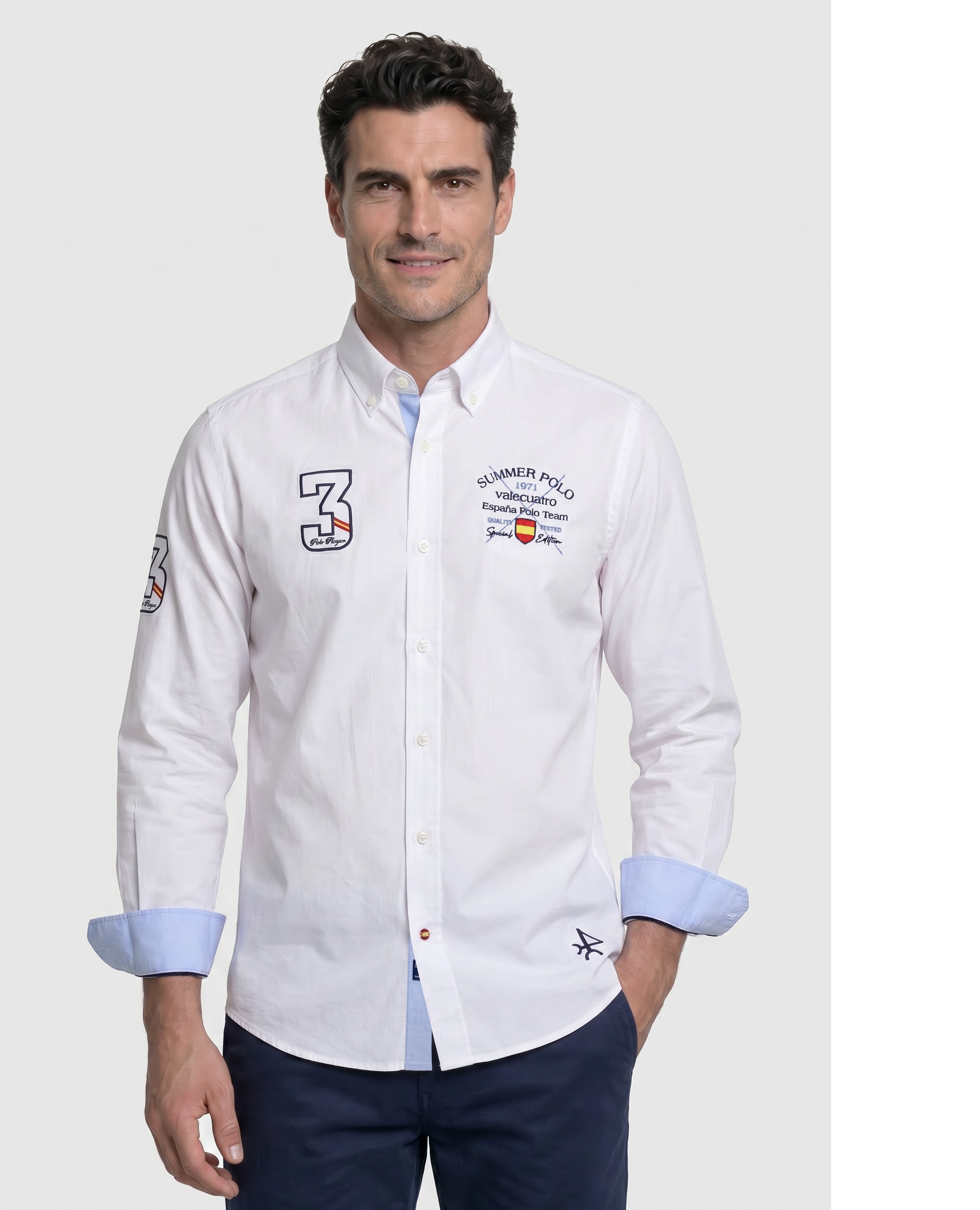 Camisa Popelina Corte Classic Multiestampado Branco-1