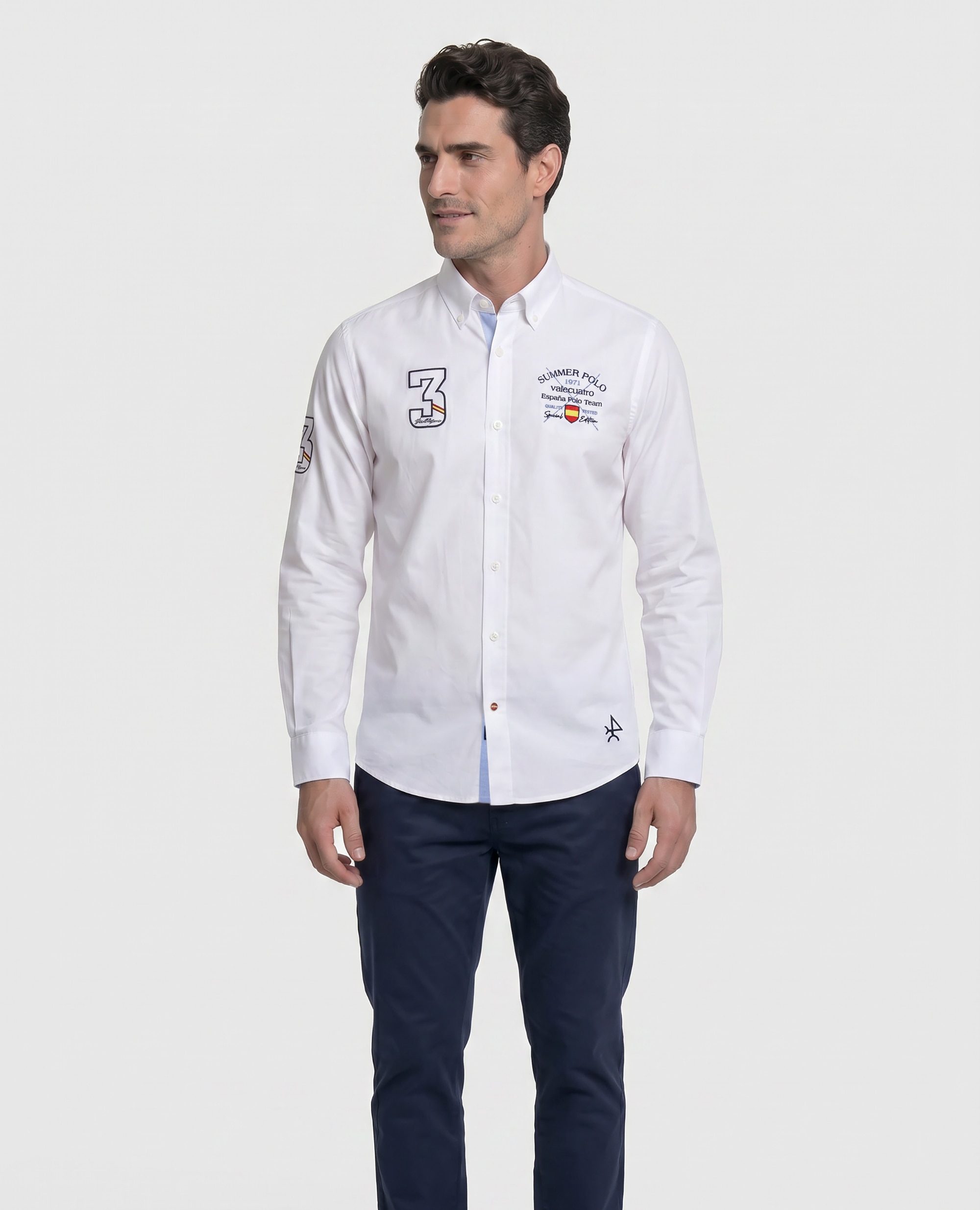 Camisa Popelina Corte Classic Multiestampado Branco-4