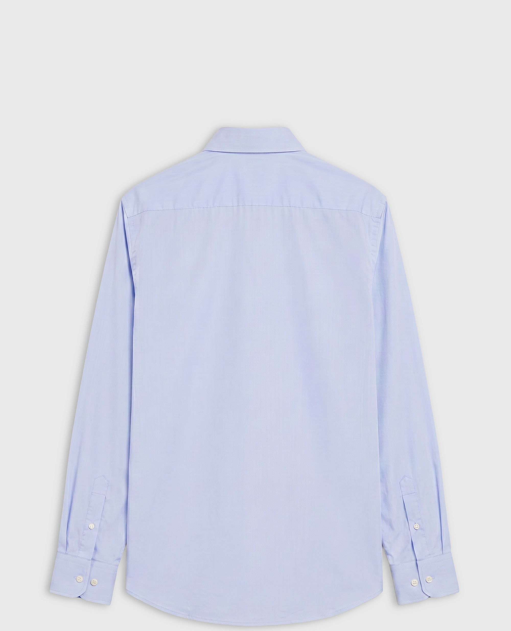 Camisa em Popelina de Corte Classic Lisa Azul-celeste-6