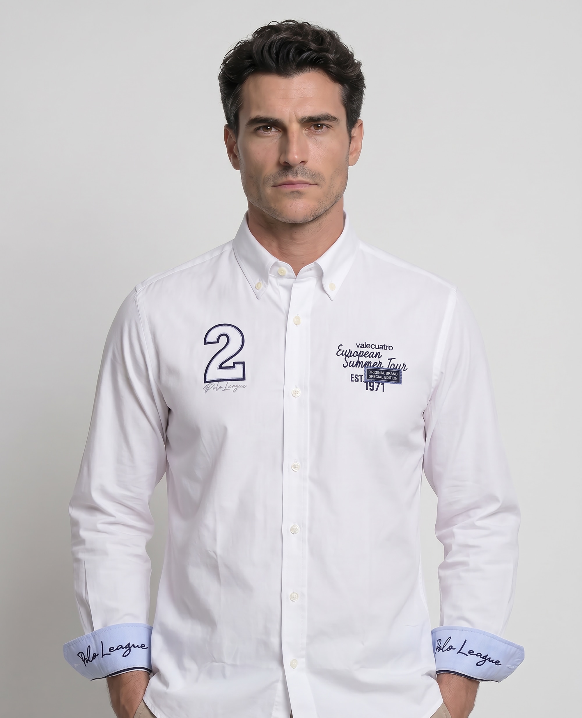 Camisa Popelina Corte Classic Multiestampado Branco-1
