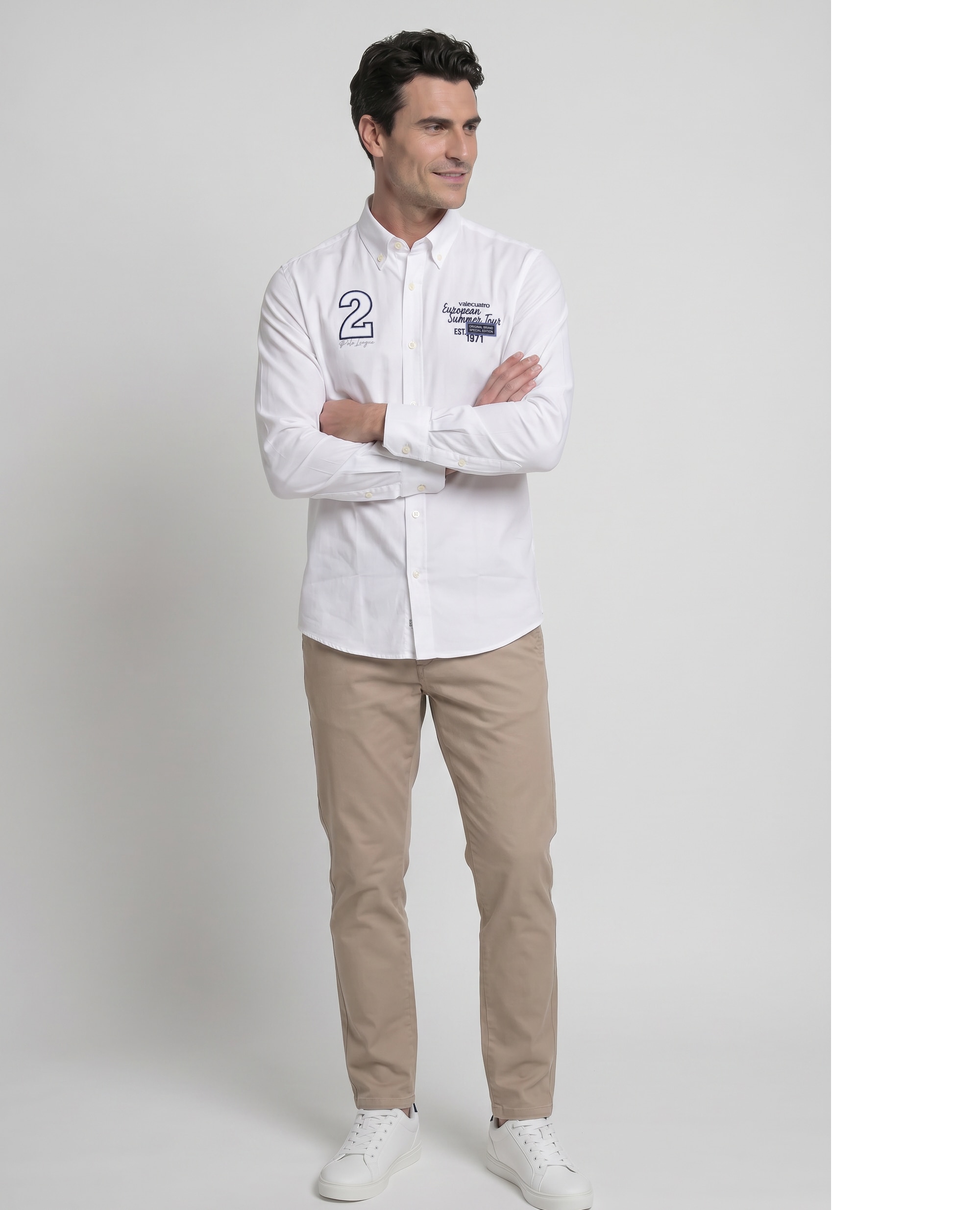 Camisa Popelina Corte Classic Multiestampado Branco-4