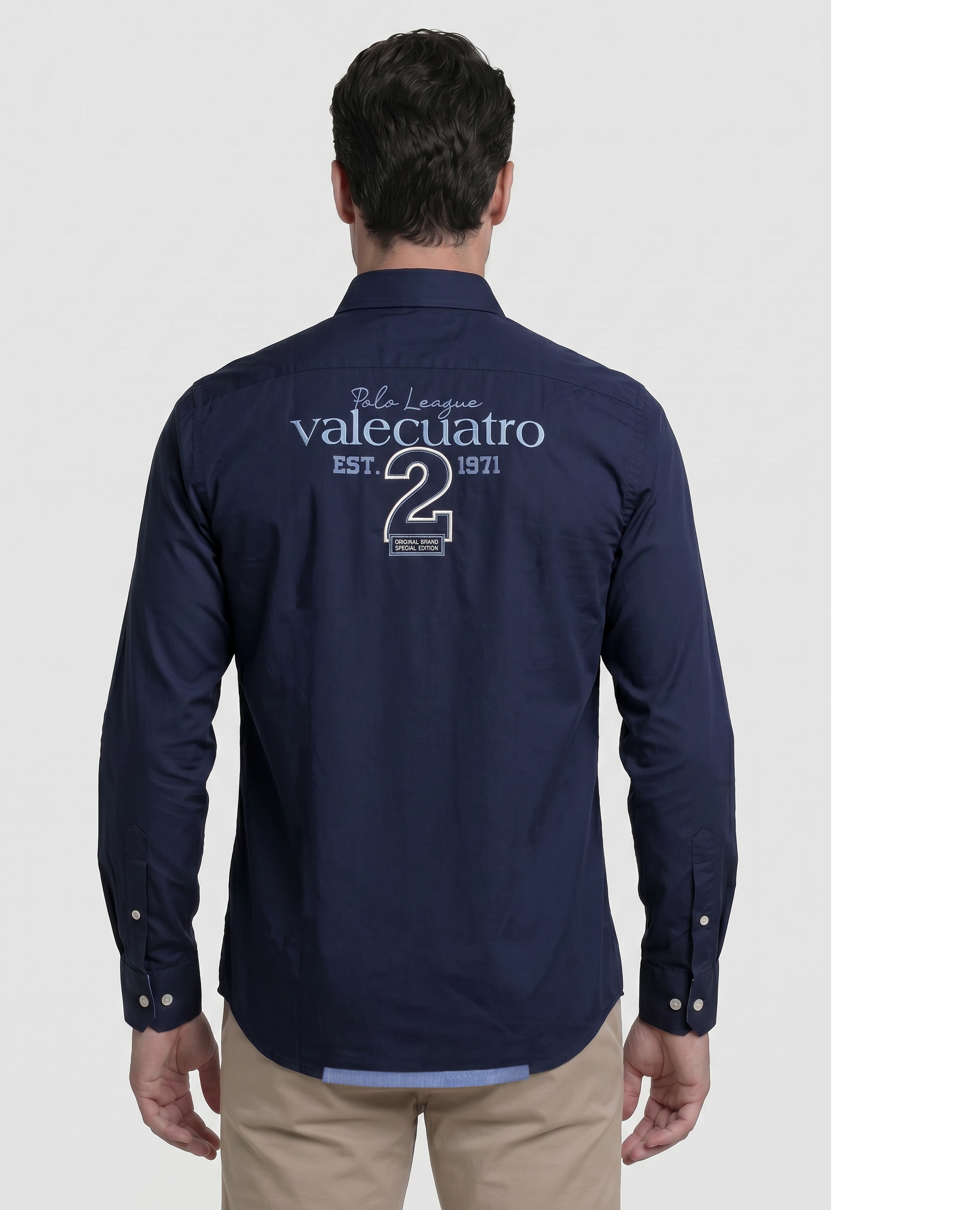 Camisa Popelina Corte Classic Multiestampado Azul-marinho-2