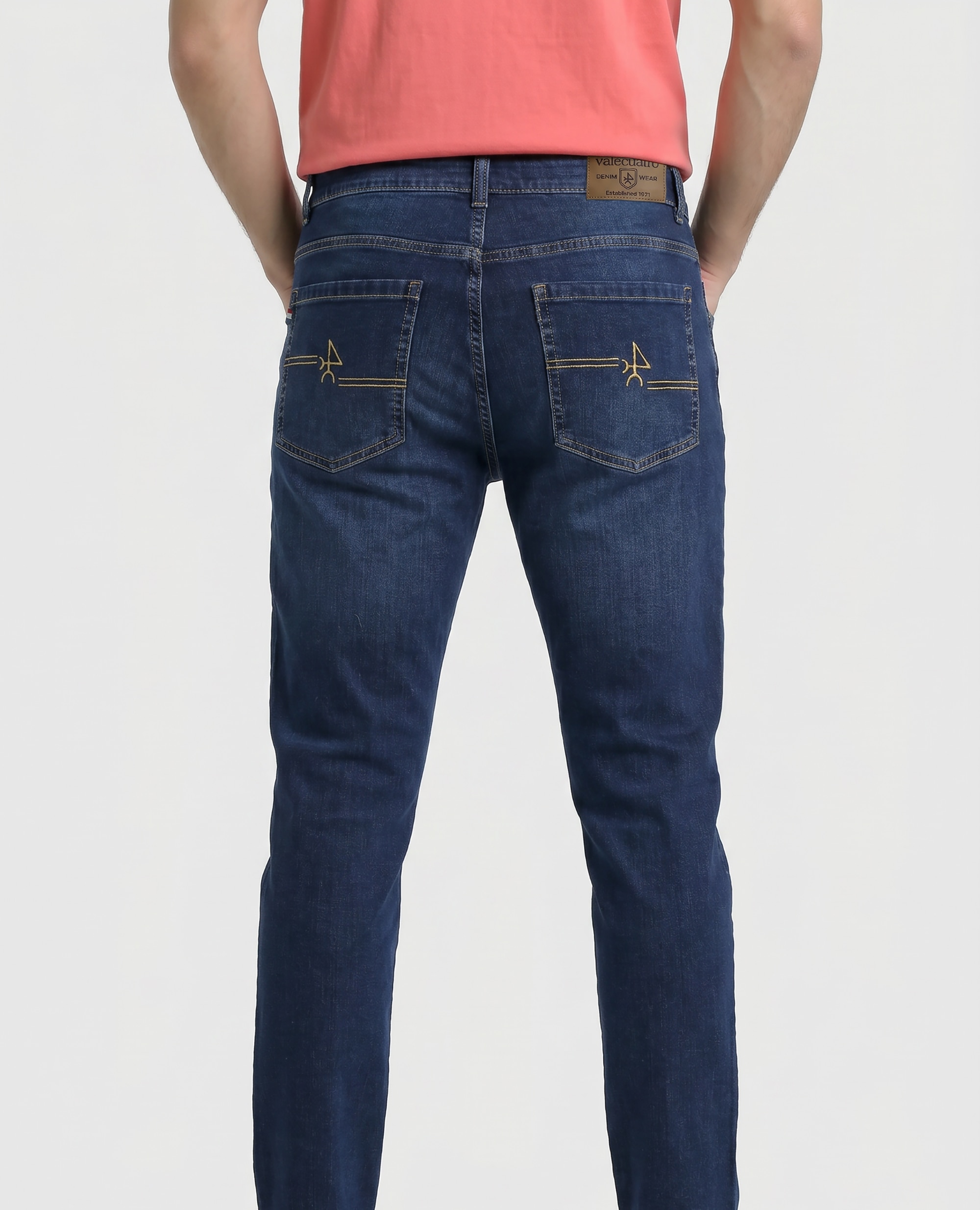Jeans com Corte Regular Azul denim-3