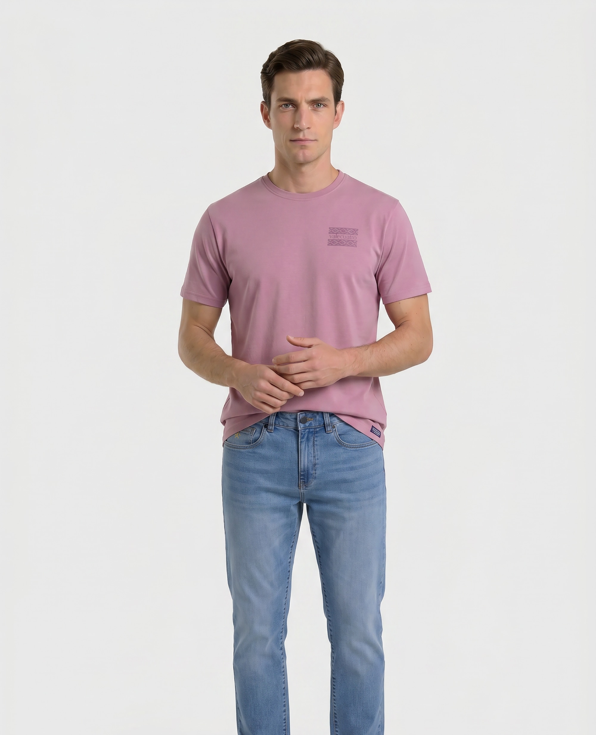 Imagem 0 de Jeans com Corte Regular Azul-claro
