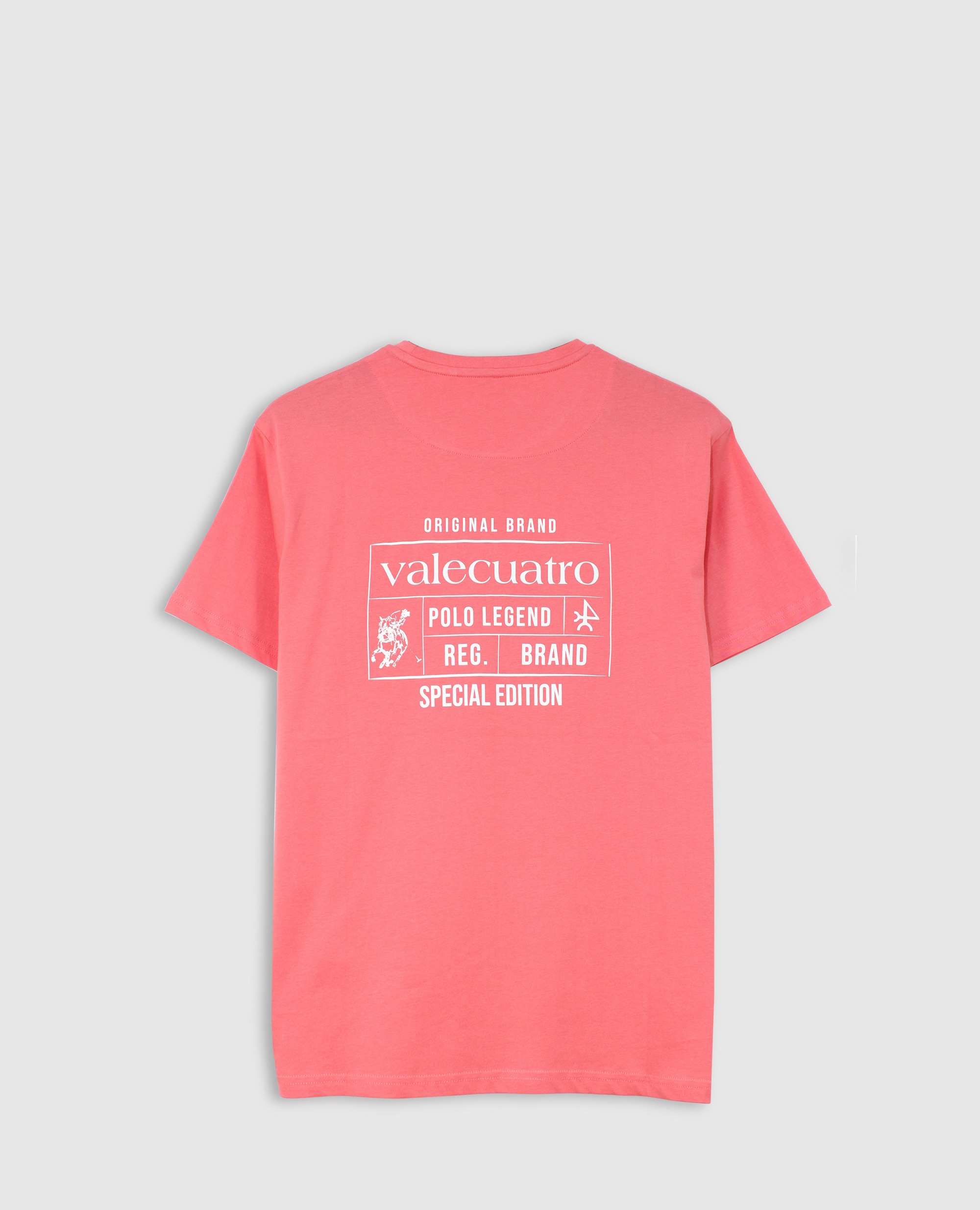 T-shirt Clássica de Manga Curta Estampada Coral-6