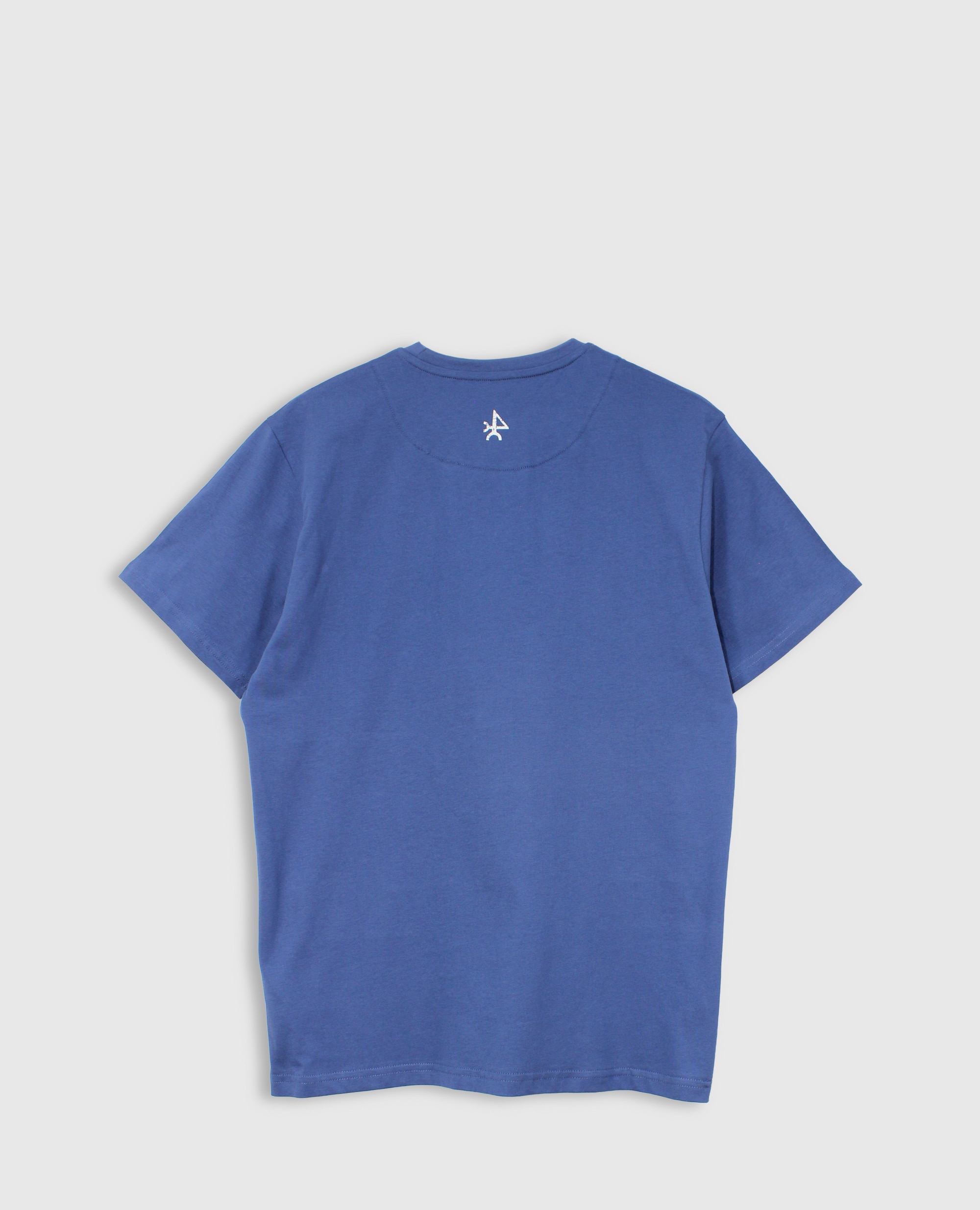 T-shirt Clássica de Manga Curta Estampada Azul-índigo-6