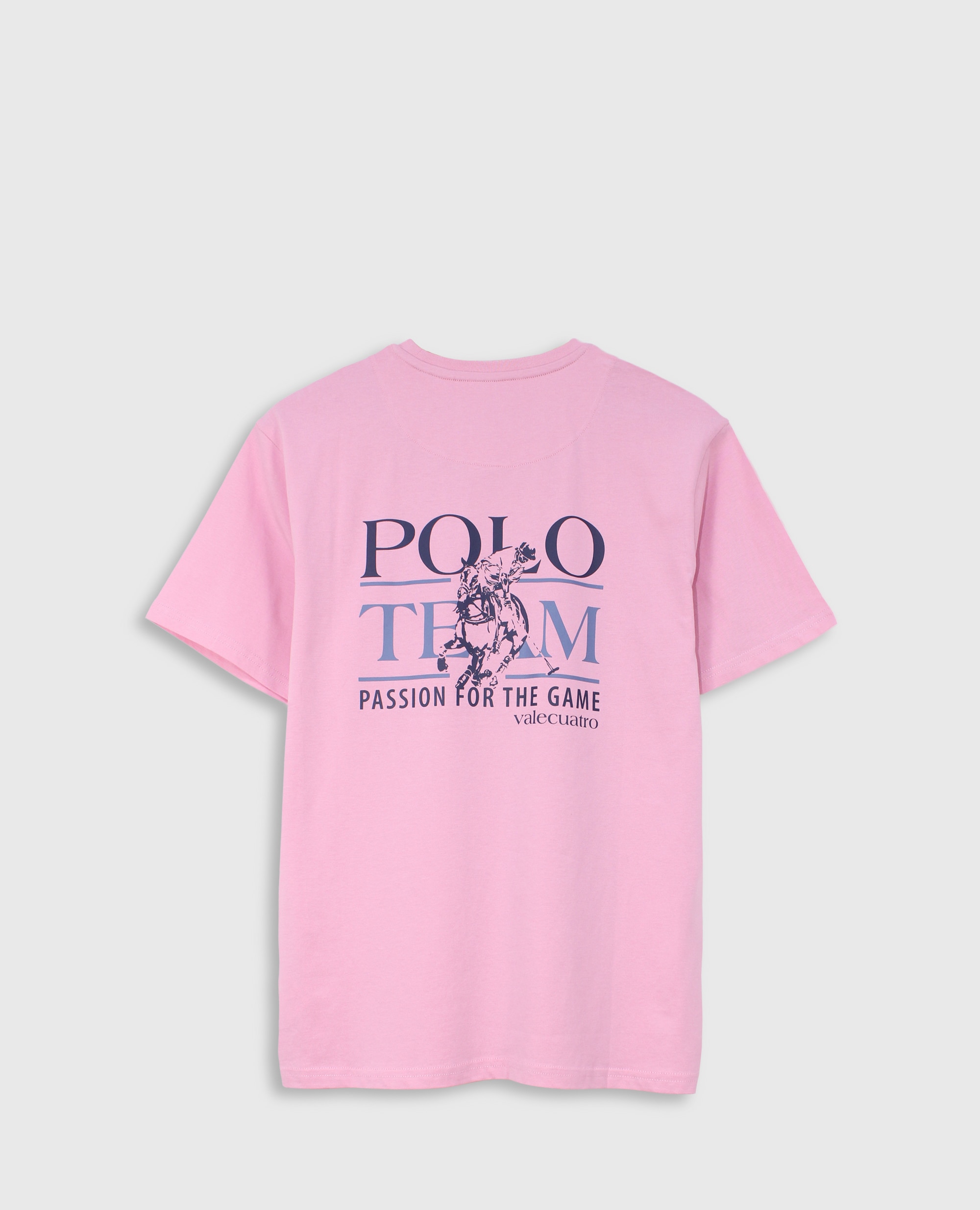 T-shirt Clássica de Manga Curta Estampada Rosa-6