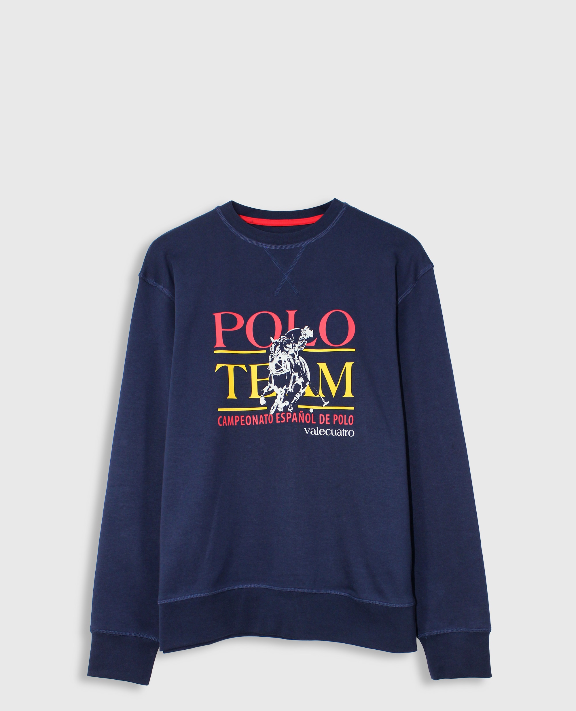 Sweatshirt sem Capuz Estampada Azul-marinho Azul-marinho-5