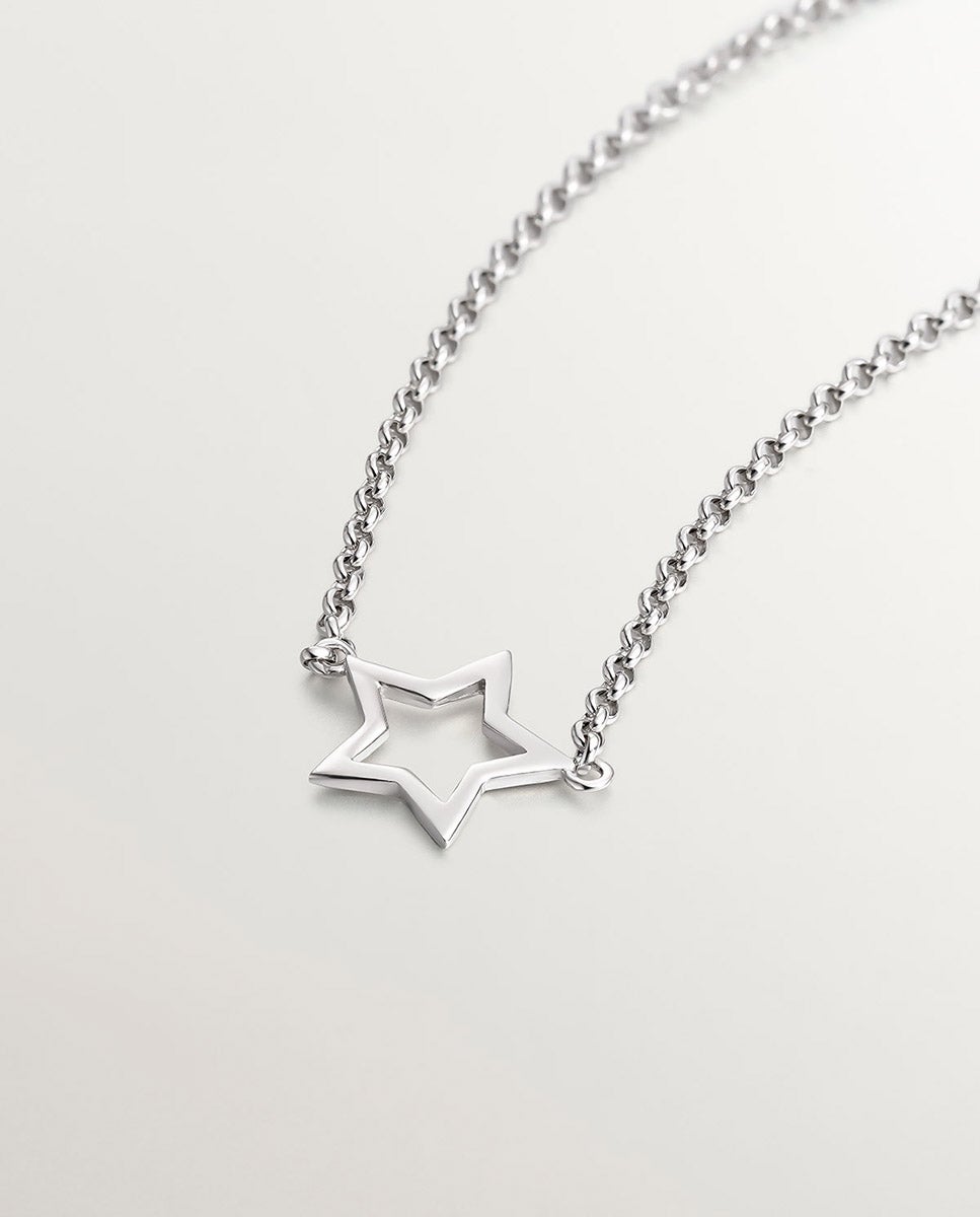 Pendente de Prata 925 com Estrela Prata-5
