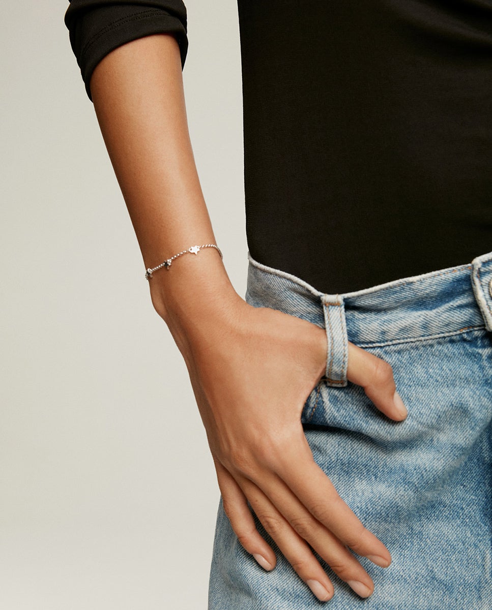 Pulseira de Prata 925 com Estrelas Prata-4