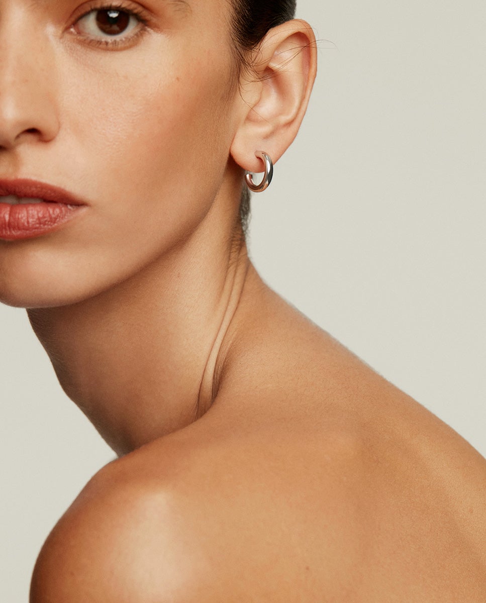 Brincos de Aro Pequenos de Prata 925 Prata-2